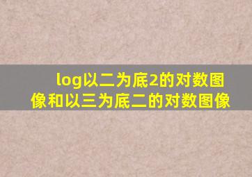 log以二为底2的对数图像和以三为底二的对数图像