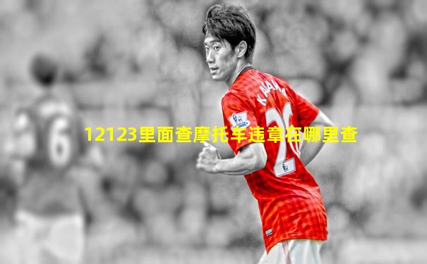 12123里面查摩托车违章在哪里查