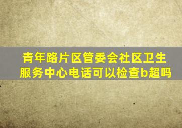 青年路片区管委会社区卫生服务中心电话可以检查b超吗